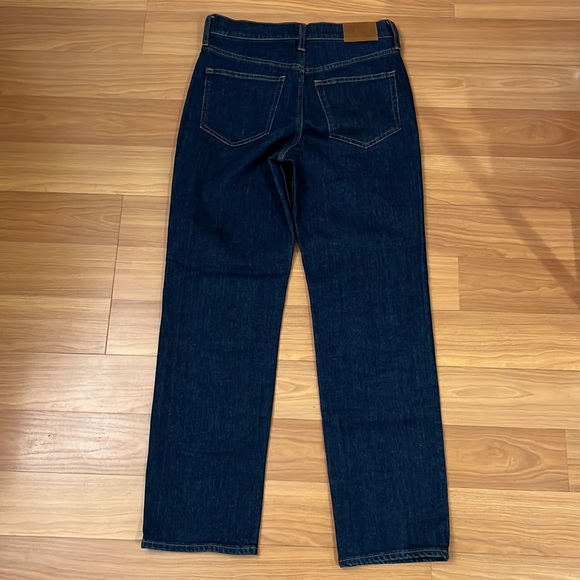 J.Crew Petite High-rise '90s classic straight-fit jean in Dark Resin Rinse Wash - Picture 6 of 10